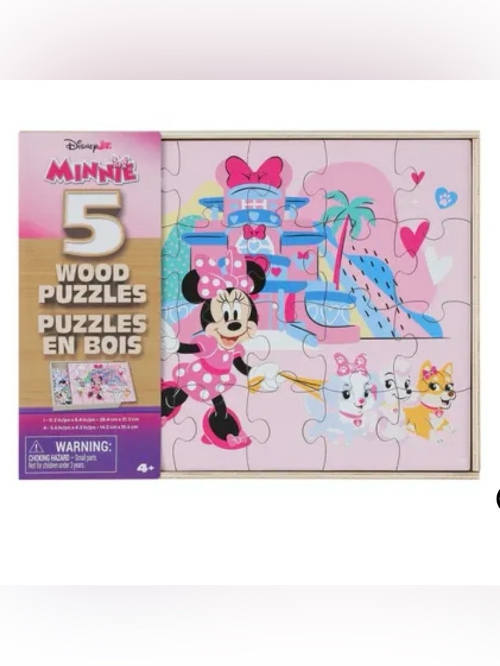 Disney Minnie Mouse Wooden Puzzle Set - 5 Pack - Picture 2 of 5